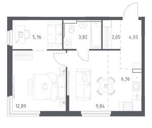 1-к квартира, вторичка, 45м2, 15/17 этаж