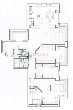 4-к квартира, вторичка, 184м2, 6/12 этаж