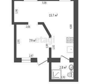 Студия квартира, вторичка, 24м2, 13/18 этаж