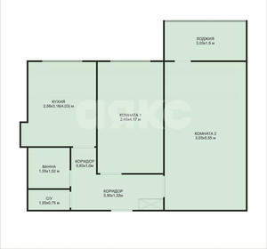 2-к квартира, вторичка, 43м2, 6/9 этаж