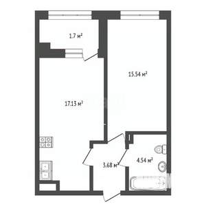 1-к квартира, вторичка, 47м2, 4/24 этаж