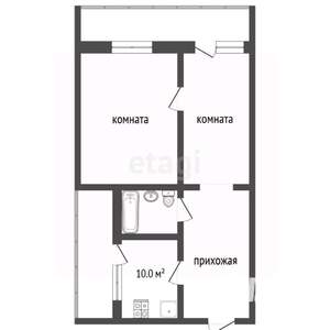 2-к квартира, вторичка, 58м2, 17/17 этаж