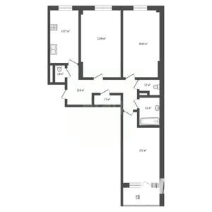 3-к квартира, вторичка, 97м2, 12/18 этаж