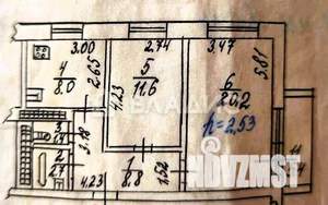 2-к квартира, вторичка, 55м2, 8/9 этаж
