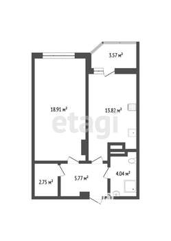 1-к квартира, вторичка, 37м2, 16/24 этаж