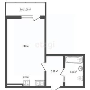 Студия квартира, вторичка, 26м2, 6/18 этаж