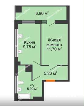 1-к квартира, вторичка, 34м2, 11/24 этаж