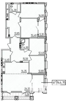 4-к квартира, вторичка, 145м2, 8/10 этаж