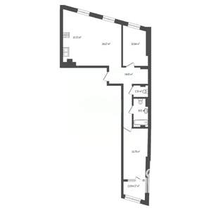 2-к квартира, вторичка, 90м2, 9/25 этаж