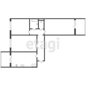 3-к квартира, вторичка, 84м2, 6/10 этаж