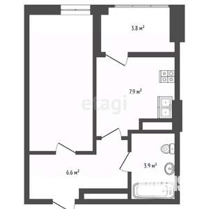 1-к квартира, вторичка, 35м2, 17/27 этаж