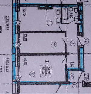 2-к квартира, вторичка, 54м2, 1/25 этаж