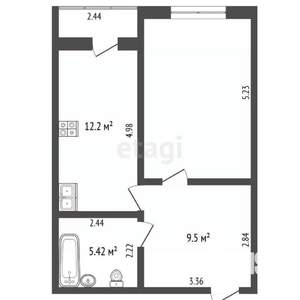 1-к квартира, вторичка, 50м2, 3/11 этаж