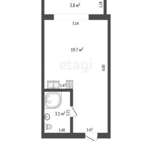 Студия квартира, вторичка, 27м2, 7/18 этаж