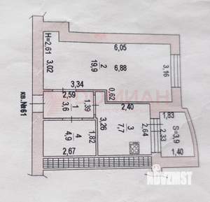1-к квартира, вторичка, 38м2, 8/10 этаж