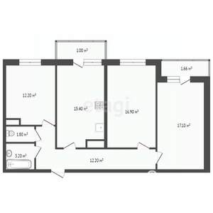 3-к квартира, вторичка, 83м2, 8/27 этаж