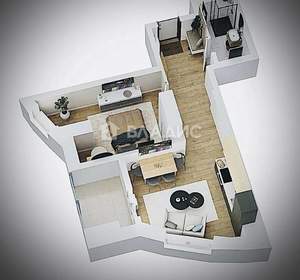 2-к квартира, вторичка, 40м2, 6/24 этаж