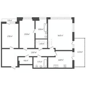 3-к квартира, вторичка, 122м2, 5/14 этаж