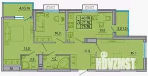 3-к квартира, вторичка, 75м2, 5/24 этаж