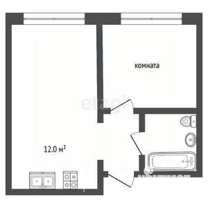 1-к квартира, вторичка, 30м2, 3/9 этаж