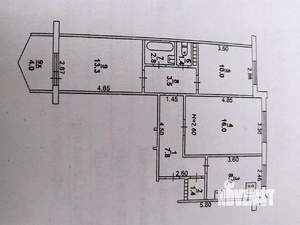 3-к квартира, вторичка, 65м2, 2/9 этаж