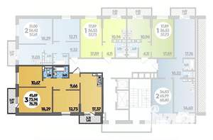 3-к квартира, вторичка, 77м2, 18/21 этаж