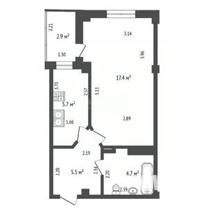 1-к квартира, вторичка, 33м2, 20/28 этаж