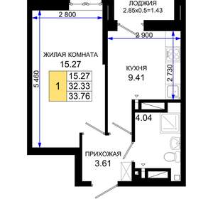 1-к квартира, вторичка, 34м2, 19/25 этаж