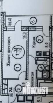 1-к квартира, вторичка, 41м2, 7/24 этаж