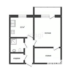 1-к квартира, вторичка, 32м2, 8/9 этаж