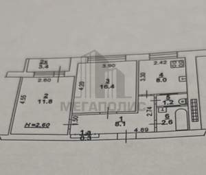 2-к квартира, вторичка, 49м2, 9/10 этаж