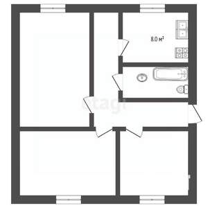 3-к квартира, вторичка, 71м2, 3/3 этаж