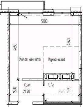 Студия квартира, вторичка, 32м2, 13/24 этаж