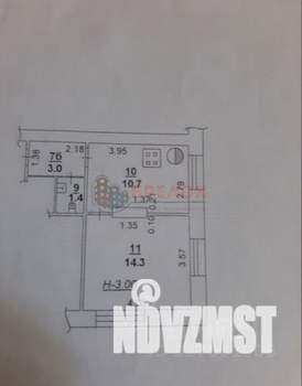 1-к квартира, вторичка, 29м2, 1/2 этаж