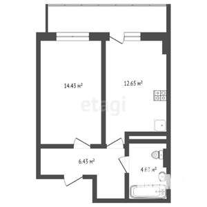1-к квартира, вторичка, 39м2, 19/24 этаж