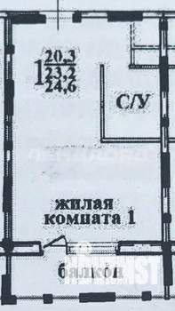 Студия квартира, вторичка, 21м2, 17/17 этаж