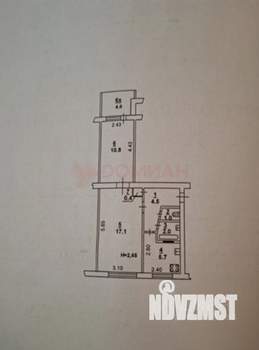 2-к квартира, вторичка, 42м2, 5/5 этаж
