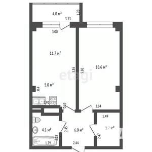 1-к квартира, вторичка, 47м2, 19/19 этаж