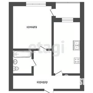 1-к квартира, вторичка, 43м2, 22/26 этаж