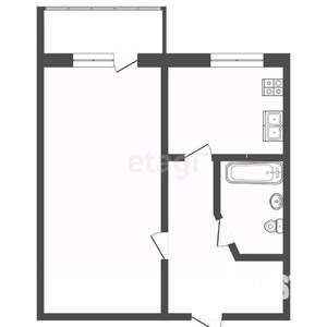 1-к квартира, вторичка, 28м2, 5/5 этаж