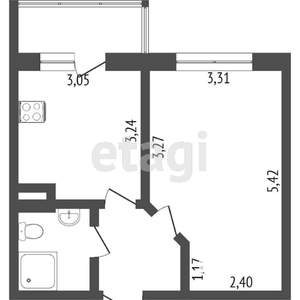 1-к квартира, вторичка, 45м2, 13/25 этаж