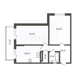 2-к квартира, вторичка, 57м2, 10/19 этаж