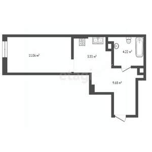 Студия квартира, вторичка, 30м2, 17/25 этаж