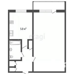 1-к квартира, вторичка, 30м2, 2/9 этаж