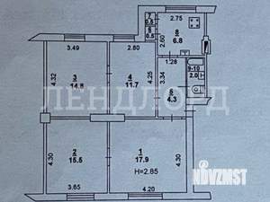 4-к квартира, вторичка, 75м2, 2/3 этаж