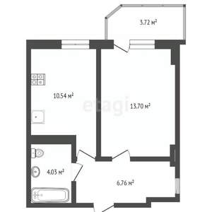 1-к квартира, вторичка, 37м2, 16/24 этаж