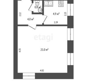 2-к квартира, вторичка, 31м2, 2/2 этаж