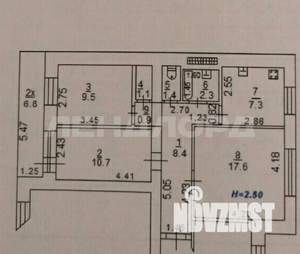 3-к квартира, вторичка, 60м2, 1/9 этаж