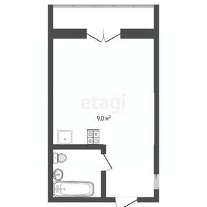 Студия квартира, вторичка, 37м2, 12/20 этаж
