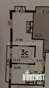 2-к квартира, вторичка, 60м2, 14/25 этаж